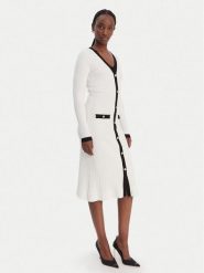 Guess Sukienka dzianinowa W6RK38 Z3HP2 Biały Regular Fit. Białe sukienki damskie Guess, l, z aplikacjami, z dzianiny, bez kołnierzyka, bez ramiączek. Za 619.99 zł.