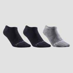 Skarpety sportowe tenis Artengo RS160 Low 3 pary. Czarne skarpetki damskie ARTENGO, bez wzorów, z bawełny. Za 29.99 zł.