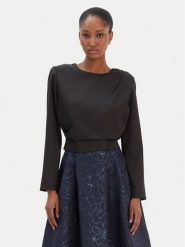 Rinascimento Bluzka CFC0126404003 Czarny Regular Fit. Czarne bluzki damskie Rinascimento, m, bez wzorów, z syntetyku, bez kołnierzyka, bez ramiączek. Za 289.99 zł.