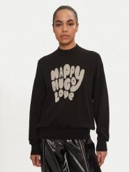 Hugo Sweter Sidara 50522527 Czarny Regular Fit. Czarne swetry nierozpinane damskie Hugo, m, bez wzorów, z bawełny, bez kołnierzyka, bez ramiączek. Za 319.99 zł.