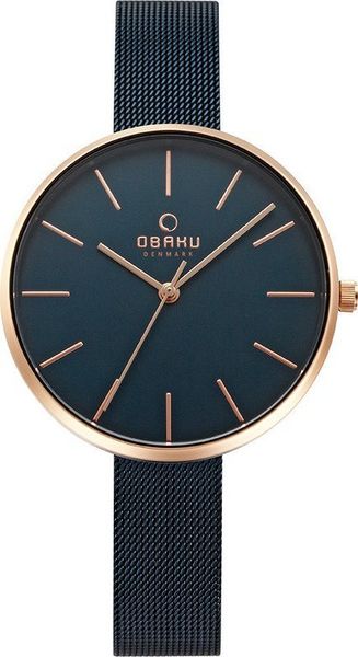 Zegarek OBAKU Zegarek damski Obaku Denmark V211LXVLML niebieski. Niebieskie zegarki damskie OBAKU. Za 378.00 zł.