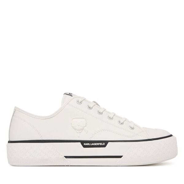 Trampki KARL LAGERFELD. Białe trampki męskie KARL LAGERFELD, bez wzorów, bez zapięcia. Za 799.99 zł.