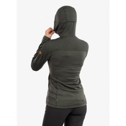 Bluza trekkingowa damska Fjallraven Abisko Trail Fleece. Zielone bluzy damskie Fjällräven, s, bez wzorów, bez ramiączek, bez kaptura. W wyprzedaży za 679.00 zł.