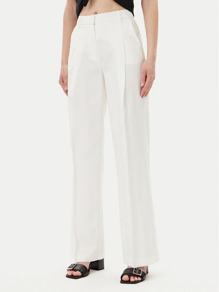 Silvian Heach Spodnie materiałowe Nieva GPP25374PA Biały Wide Leg. Białe spodnie materiałowe damskie Silvian Heach, bez wzorów, z materiału. Za 169.99 zł.