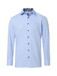 Finshley & Harding Koszula męska Mężczyźni Modern Fit Bawełna (100%) niebieski wypukły wzór tkaniny, 39. Niebieskie koszule męskie Finshley & Harding, m, bez wzorów, z bawełny, bez kołnierzyka, bez ramiączek. Za 229.95 zł.