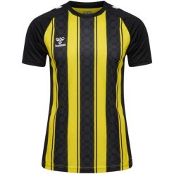 Koszulka Hummel Match striped. Czarne bluzki damskie Hummel, bez wzorów, sportowe, bez kołnierzyka, bez ramiączek. Za 194.00 zł.