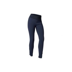 Legginsy do jogi damskie. Niebieskie legginsy damskie DOMYOS, bez wzorów, z bawełny. Za 39.99 zł.
