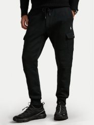 Polo Ralph Lauren Spodnie materiałowe 710980340003 Czarny Regular Fit. Czarne spodnie materiałowe męskie Polo Ralph Lauren, bez wzorów, z bawełny. Za 769.99 zł.