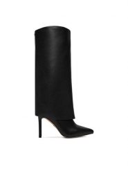 Nine West Kozaki CEO-SAIDA-01 Czarny. Czarne kozaki damskie Nine West, bez wzorów, z materiału, bez obcasa, na szpilce, bez zapięcia. Za 359.99 zł.