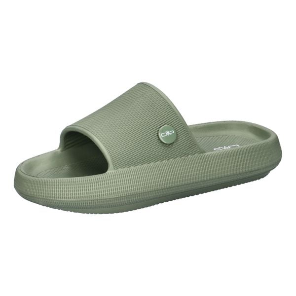 Klapki sportowe damskie CMP Ruby Slipper wygodne zielone. Czarne klapki damskie CMP, bez wzorów, z syntetyku, sportowe, bez obcasa, bez zapięcia. Za 85.00 zł.