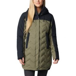 Płaszcz puchowy damski Columbia Mountain Croo III Mid Down. Zielone płaszcze damskie Columbia, xs, bez wzorów, z puchu, bez kołnierzyka, bez kaptura. Za 999.99 zł.