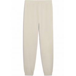 Młodzieżowe spodnie dresowe Essentials Script PUMA Alpine Snow White. Biała spodnie dresowe damskie Puma, m, bez wzorów, z dresówki, na jogę i pilates. W wyprzedaży za 119.00 zł.