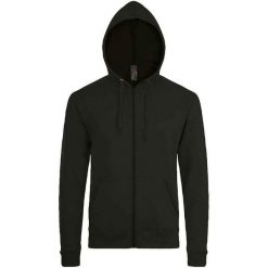 Bluza Z Kapturem Dla Dorosłych Unisex Stone. Czarne bluzy męskie SOL'S, m, bez wzorów, bez ramiączek, z kapturem. Za 123.99 zł.