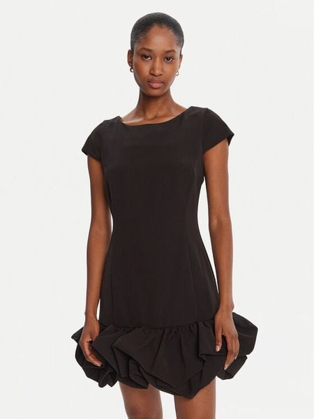 Rinascimento Sukienka koktajlowa CFC0125379003 Czarny Slim Fit. Czarne sukienki damskie Rinascimento, xs, bez wzorów, z syntetyku, wizytowe, bez kołnierzyka, bez ramiączek. Za 529.99 zł.