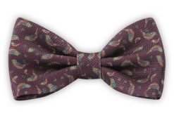 Mucha Męska, Burgundowa w Ptaki, Wróble, Bez Poszetki -EM Men's Accessories. Czerwone krawaty i muchy Em men's accessories, bez wzorów, eleganckie. Za 49.99 zł.