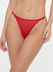 Guess Stringi O3BE18 KBXA0 Czerwony. Czerwone majtki damskie Guess, z syntetyku. Za 99.99 zł.