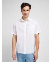LEE PATCH SHIRT MĘSKA KOSZULA ELEGANCKA BRIGHT WHITE 112349052 LL37016738. Białe koszule męskie Lee, m, bez wzorów, eleganckie, bez kołnierzyka, bez ramiączek. Za 139.99 zł.