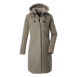Parka damska z kapturem Killtec GW 20. Brązowe parki damskie KILLTEC, bez wzorów, z materiału, z kapturem. Za 797.65 zł.