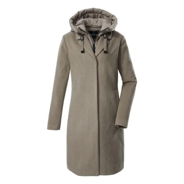 Parka damska z kapturem Killtec GW 20. Szare parki damskie GIGA DX, bez wzorów, z materiału, z kapturem. Za 841.40 zł.