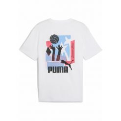 Męska koszulka sportowa Graphics Summer PUMA White. Białe koszulki sportowe męskie Puma, m, bez wzorów, z gumy, bez ramiączek, na fitness i siłownię. W wyprzedaży za 79.00 zł.
