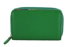 Portfel skórzany BARBERINI'S WB-009-38 zielony. Zielone portfele damskie Barberinis, ze skóry. Za 169.99 zł.