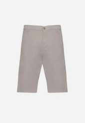 Szare Szorty Bawełniane Bermudy Zapinane na Ukryty Suwak i Guzik Vikiidana. Szare szorty męskie Born2be, bez wzorów, z bawełny, eleganckie. Za 54.99 zł.