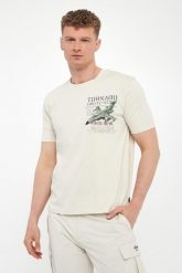 T-shirt męski z nadrukiem AERONAUTICA MILITARE. T-shirty męskie Aeronautica Militare, l, bez wzorów, bez kołnierzyka, bez ramiączek. Za 269.00 zł.