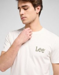 MĘSKA KOSZULKA LEE MEDIUM WOBBLY LEE TEE ECRU 112370504. T-shirty męskie Lee, m, bez wzorów, bez kołnierzyka, bez ramiączek. Za 79.99 zł.