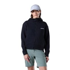 Damska bluza z kapturem full zip Rossignol Logo. Czarne bluzy damskie Rossignol, bez wzorów, bez ramiączek, z kapturem. Za 515.00 zł.
