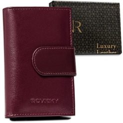 Portfel skórzany Rovicky fioletowy R-RD-40-GCL Plum. Fioletowe portfele damskie ROVICKY. Za 74.99 zł.