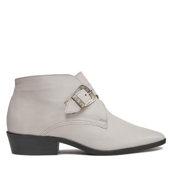 Kowbojki Balagan. Białe botki damskie BALAGAN, bez wzorów, bez obcasa, na płaskiej podeszwie, bez zapięcia. Za 489.99 zł.