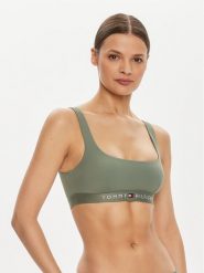 Tommy Hilfiger Góra od bikini UW0UW04108 Zielony. Zielone bikini Tommy Hilfiger, bez wzorów, z syntetyku. Za 219.99 zł.