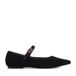 Baleriny MEXX. Czarne balerinki damskie Mexx, bez wzorów, bez obcasa, bez zapięcia. Za 299.99 zł.