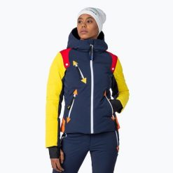 Kurtka narciarska damska Rossignol Pilot Down Jkt. Niebieskie kurtki sportowe damskie Rossignol, na zimę, bez wzorów, bez ramiączek, bez kaptura, narciarskie. Za 3,639.00 zł.