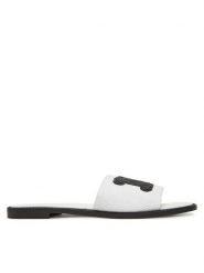 Max Mara Beachwear Klapki 2516521019600 Biały. Białe klapki damskie Max Mara Beachwear, bez wzorów, z materiału, bez obcasa, bez zapięcia. Za 579.99 zł.
