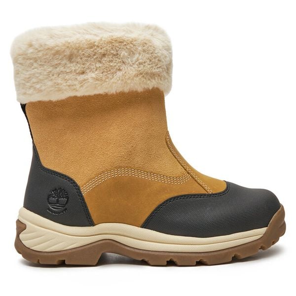 Śniegowce Timberland. Brązowe śniegowce damskie Timberland, bez zapięcia. Za 589.99 zł.