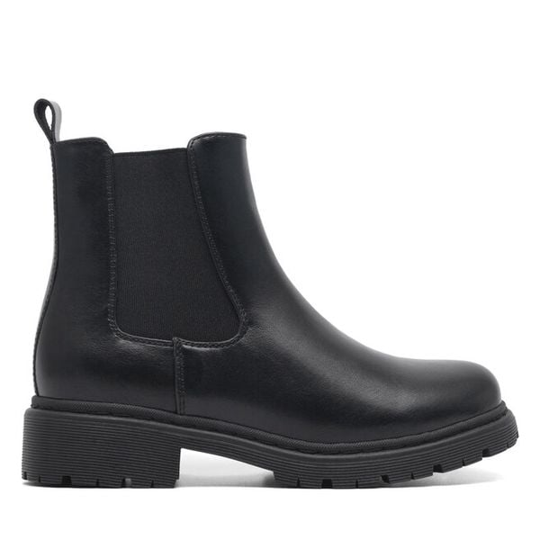 Botki Jenny Fairy. Czarne botki damskie Jenny Fairy, bez wzorów, bez obcasa, na płaskiej podeszwie, bez zapięcia. Za 139.99 zł.