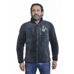 Kurtka polarowa Peak Mountain coral sherpaCavian. Szare kurtki sportowe męskie Peak Mountain, na zimę, m, bez wzorów, z polaru, bez kaptura, narciarskie. Za 155.50 zł.