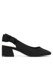 Clara Barson Sandały LH2002-2 Czarny. Czarne sandały damskie Clara Barson, bez wzorów, z materiału, bez obcasa, na słupku, bez zapięcia. Za 79.99 zł.