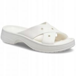Klapki Dla Dorosłych Crocs Classic Cross Strap. Brązowe klapki męskie Crocs, bez wzorów, z materiału, bez zapięcia. Za 159.99 zł.