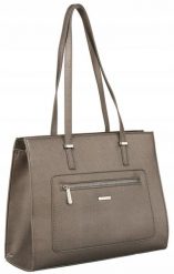 Shopperka srebrna David Jones CH21081. Szare shopperki damskie David Jones, bez wzorów, ze skóry ekologicznej, duże, bez dodatków. Za 179.99 zł.