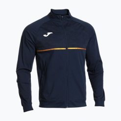 Bluza do biegania męska Joma Record III Full Zip. Niebieskie bluzy męskie Joma, m, bez wzorów, sportowe, bez ramiączek, bez kaptura. Za 139.99 zł.