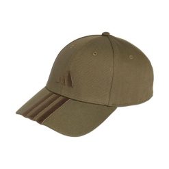 Czapka unisex z daszkiem adidas 3-Stripes New Logo Baseball. Zielone czapki damskie Adidas, bez wzorów, z bawełny. Za 75.99 zł.