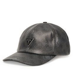 Czapka z daszkiem Guess. Szare czapki damskie Guess, z aplikacjami. Za 199.99 zł.