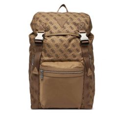 Plecak Guess. Brązowe plecaki męskie Guess, z aplikacjami, sportowe. Za 589.99 zł.
