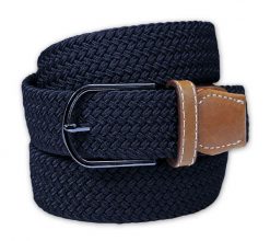 Ciemny Granatowy Elastyczny Męski Pasek do Spodni, Pleciony, Casual -ALTIES- Parciany, Jednokolorowy. Niebieskie paski męskie Alties, z elastanu, casualowe. Za 59.00 zł.
