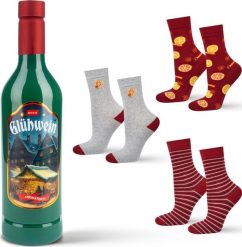 Soxo Damskie Skarpetki kolorowe SOXO GOOD STUFF | Grzaniec w butelce | prezent dla niej 4045. Skarpetki damskie Soxo, bez wzorów. Za 76.98 zł.