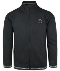 Klasyczna Bluza Męska na Zamek - PAKO JEANS - Wysoki Dekolt - Grafitowa. Szare bluzy męskie Pako Jeans, l, bez wzorów, z bawełny, klasyczne, bez ramiączek, bez kaptura. Za 197.00 zł.