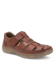 Rieker Sandały 03578-24 Brązowy. Brązowe sandały męskie Rieker, bez wzorów, ze skóry, bez zapięcia. Za 279.99 zł.