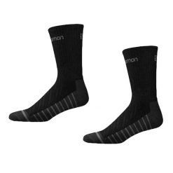 Skarpety Ratunkowe Unisex Dla Dorosłych (zestaw 2 Sztuk). Czarne skarpety męskie Salomon, bez wzorów. Za 62.99 zł.
